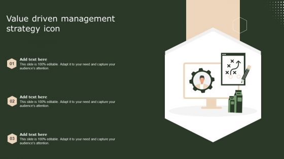 Value Driven Management Strategy Icon Clipart PDF