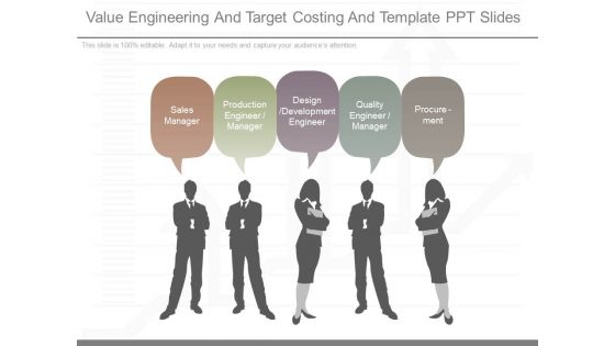 Value Engineering And Target Costing And Template Ppt Slides