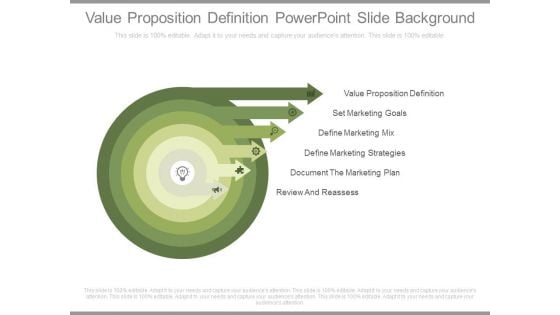Value Proposition Definition Powerpoint Slide Background