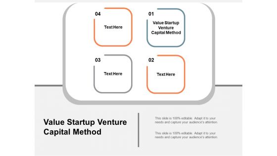 Value Startup Venture Capital Method Ppt PowerPoint Presentation Infographic Template Template Cpb