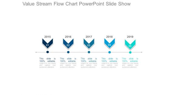 Value Stream Flow Chart Powerpoint Slide Show