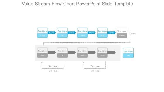 Value Stream Flow Chart Powerpoint Slide Template