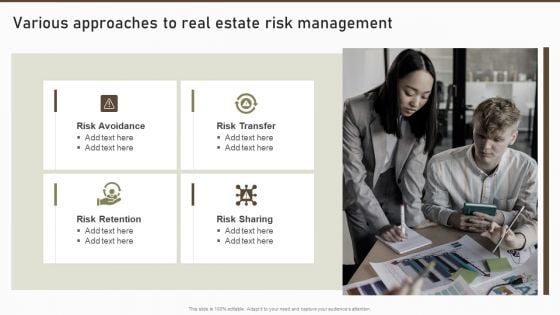 Various Approaches To Real Estate Risk Management Summary PDF