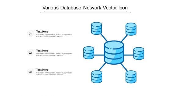 Various Database Network Vector Icon Ppt PowerPoint Presentation File Graphics Design PDF