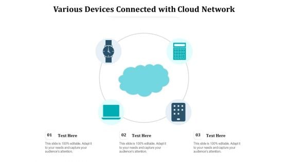 Various Devices Connected With Cloud Network Ppt PowerPoint Presentation Infographics Background Image PDF