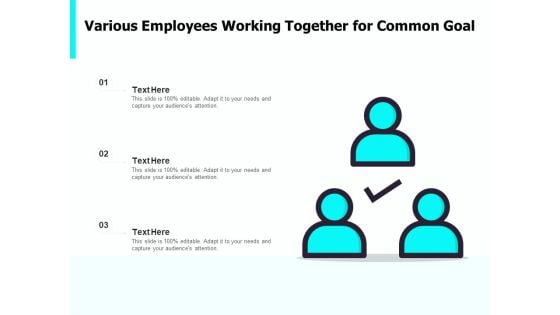 Various Employees Working Together For Common Goal Ppt PowerPoint Presentation Professional Visual Aids PDF