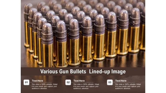 Various Gun Bullets Lined Up Image Ppt PowerPoint Presentation Ideas Example PDF