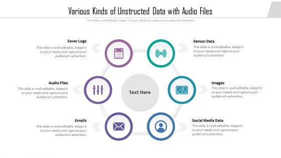 Various Kinds Of Unstructed Data With Audio Files Ppt PowerPoint Presentation File Inspiration PDF