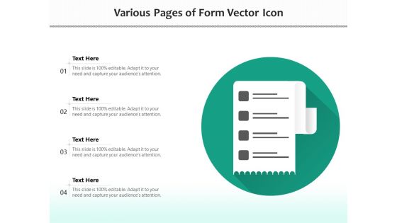 Various Pages Of Form Vector Icon Ppt PowerPoint Presentation Gallery Slide Portrait PDF