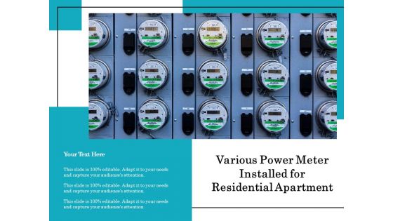 Various Power Meter Installed For Residential Apartment Ppt PowerPoint Presentation Gallery Layouts PDF