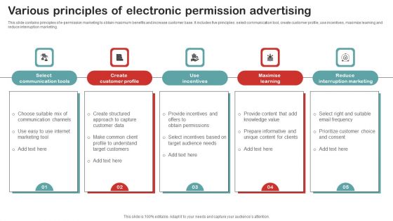 Various Principles Of Electronic Permission Advertising Professional PDF