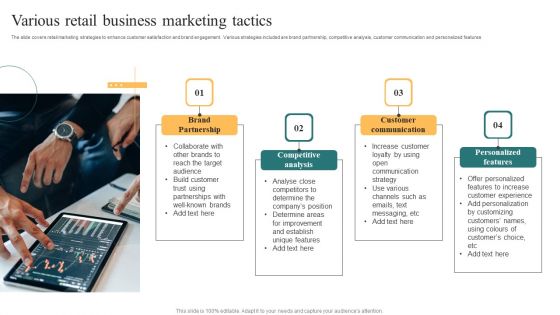 Various Retail Business Marketing Tactics Graphics PDF