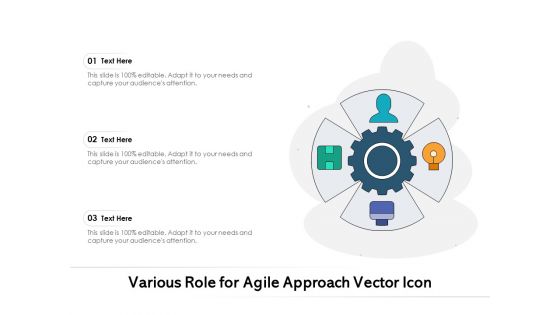 Various Role For Agile Approach Vector Icon Ppt PowerPoint Presentation File Examples PDF