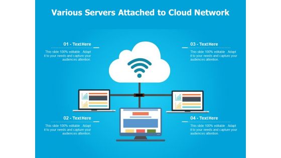 Various Servers Attached To Cloud Network Ppt PowerPoint Presentation Gallery Templates PDF