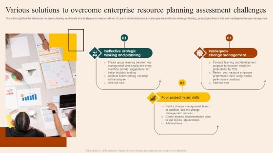 Various Solutions To Overcome Enterprise Resource Planning Assessment Challenges Graphics PDF