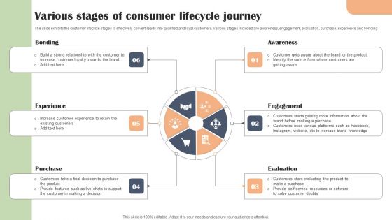 Various Stages Of Consumer Lifecycle Journey Introduction PDF