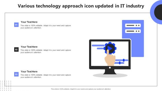 Various Technology Approach Icon Updated In IT Industry Information PDF