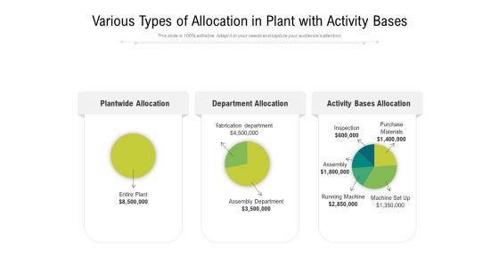 Various Types Of Allocation In Plant With Activity Bases Ppt PowerPoint Presentation File Graphics Design PDF