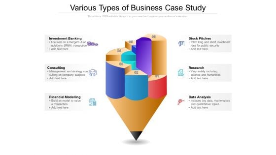 Various Types Of Business Case Study Ppt PowerPoint Presentation Gallery Backgrounds PDF