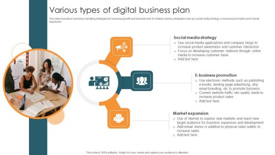 Various Types Of Digital Business Plan Brochure PDF