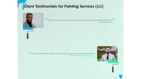 Varnishing Services Agreement Client Testimonials For Painting Ppt Portfolio Layout Ideas PDF