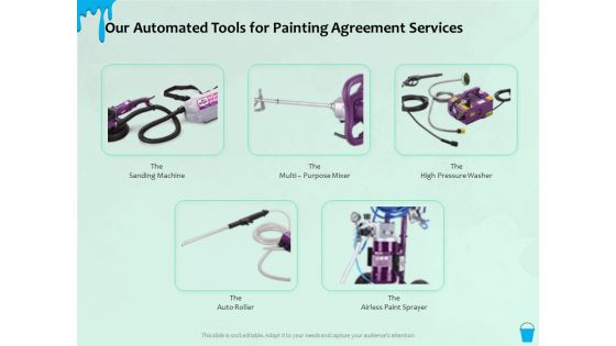 Varnishing Services Agreement Our Automated Tools For Painting Agreement Services Ppt Summary Elements PDF