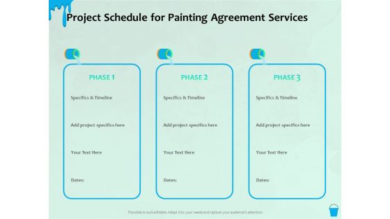 Varnishing Services Agreement Project Schedule For Painting Agreement Services Ppt Inspiration Layout PDF