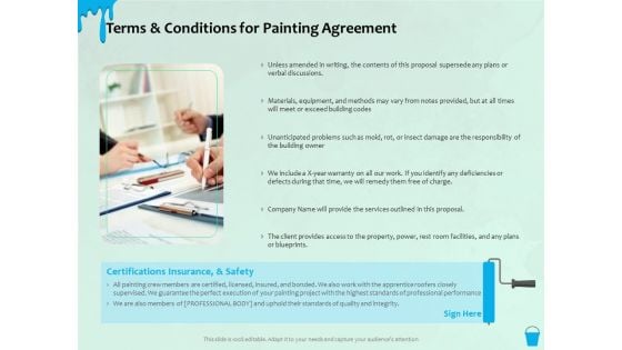 Varnishing Services Agreement Terms And Conditions For Painting Agreement Ppt Professional Styles PDF