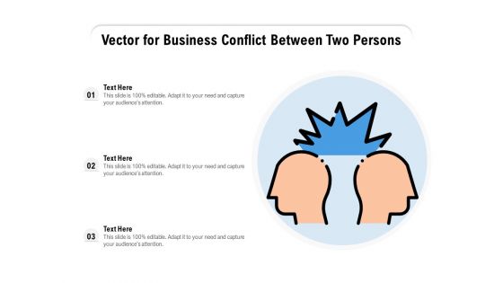 Vector For Business Conflict Between Two Persons Ppt PowerPoint Presentation Styles Vector PDF