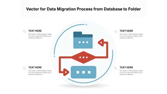 Vector For Data Migration Process From Database To Folder Ppt PowerPoint Presentation Professional Design Templates PDF