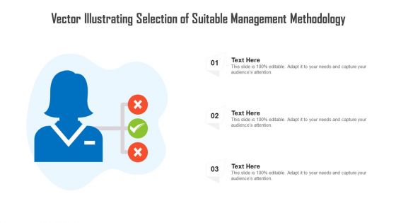 Vector Illustrating Selection Of Suitable Management Methodology Ppt PowerPoint Presentation Slides Professional PDF