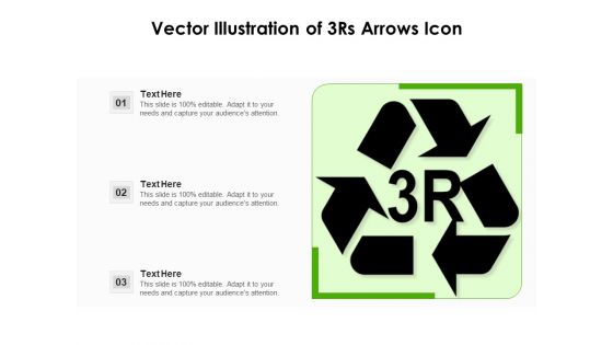 Vector Illustration Of 3Rs Arrows Icon Ppt PowerPoint Presentation Icon Graphic Images PDF