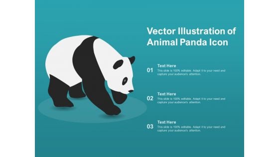 Vector Illustration Of Animal Panda Icon Ppt PowerPoint Presentation Professional Example