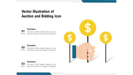 Vector Illustration Of Auction And Bidding Icon Ppt PowerPoint Presentation Gallery Information PDF