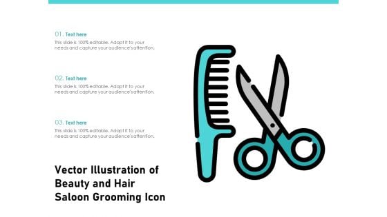 Vector Illustration Of Beauty And Hair Saloon Grooming Icon Ppt PowerPoint Presentation Gallery Samples PDF