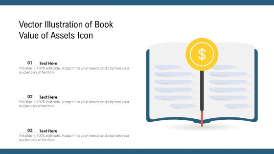 Vector Illustration Of Book Value Of Assets Icon Ppt PowerPoint Presentation File Layouts PDF