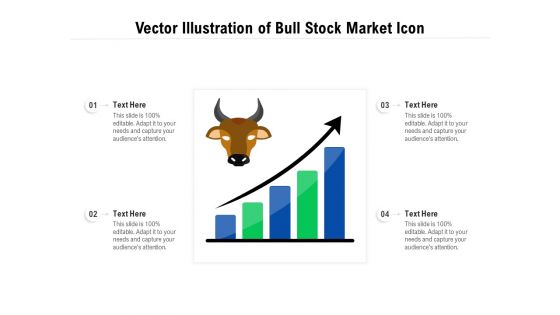 Vector Illustration Of Bull Stock Market Icon Ppt PowerPoint Presentation Gallery Structure PDF