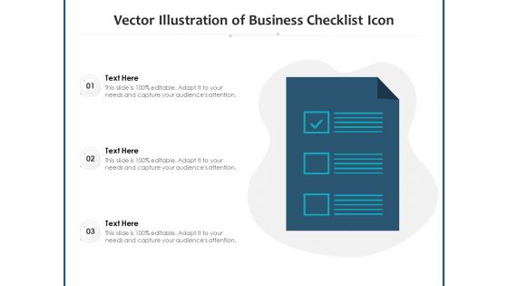 Vector Illustration Of Business Checklist Icon Ppt PowerPoint Presentation Background Images PDF