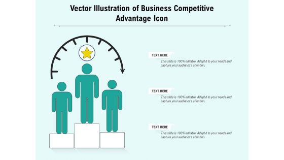 Vector Illustration Of Business Competitive Advantage Icon Ppt PowerPoint Presentation File Slides PDF