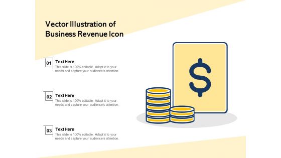 Vector Illustration Of Business Revenue Icon Ppt PowerPoint Presentation Styles Diagrams PDF