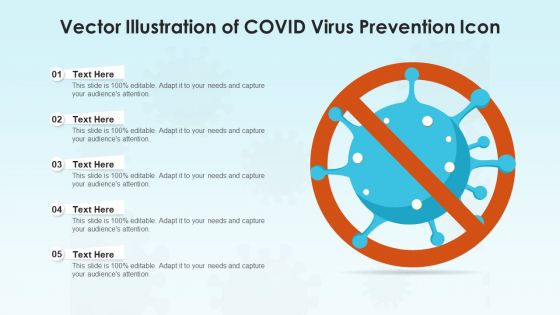 Vector Illustration Of COVID Virus Prevention Icon Ppt Show PDF