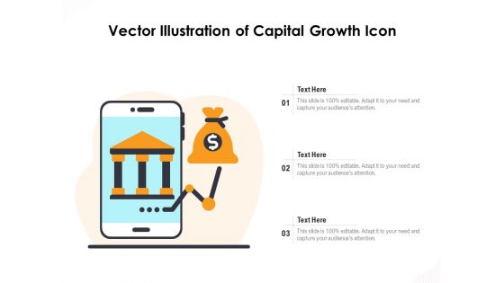 Vector Illustration Of Capital Growth Icon Ppt PowerPoint Presentation File Outline PDF