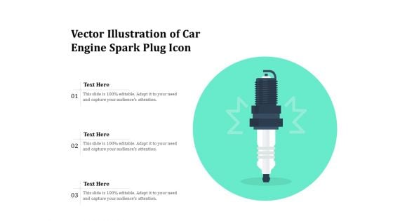 Vector Illustration Of Car Engine Spark Plug Icon Ppt PowerPoint Presentation File Graphics Design PDF