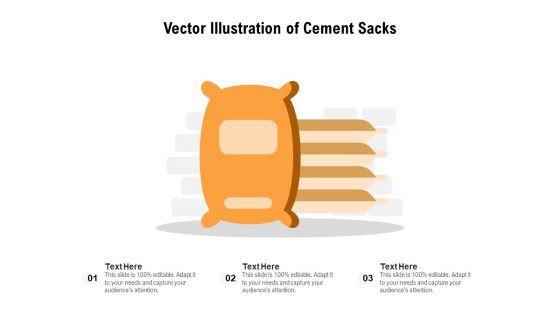 Vector Illustration Of Cement Sacks Ppt PowerPoint Presentation Gallery Inspiration PDF