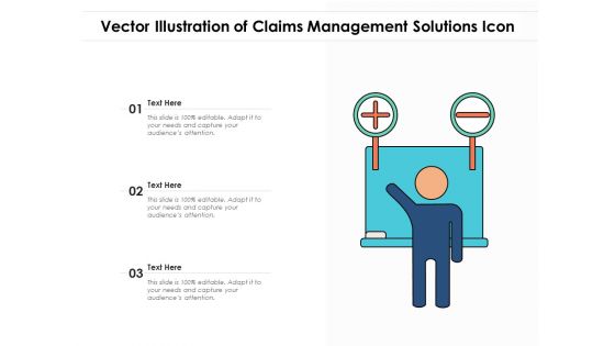 Vector Illustration Of Claims Management Solutions Icon Ppt PowerPoint Presentation Portfolio Summary PDF