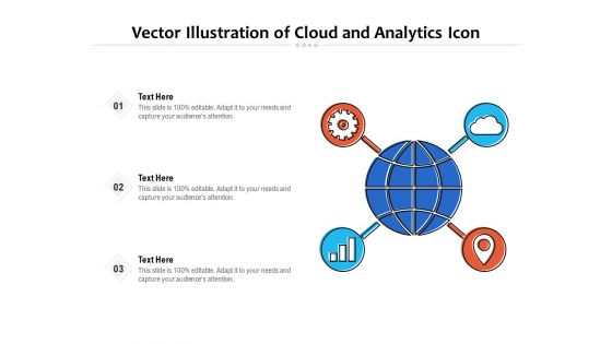 Vector Illustration Of Cloud And Analytics Icon Ppt PowerPoint Presentation File Skills PDF