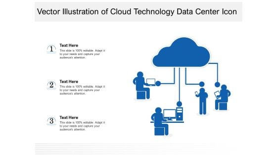 Vector Illustration Of Cloud Technology Data Center Icon Ppt PowerPoint Presentation Gallery Guide PDF