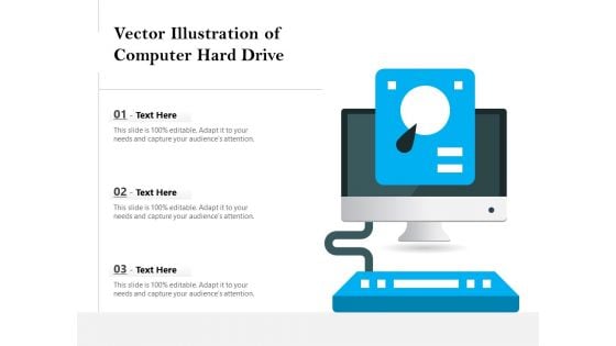 Vector Illustration Of Computer Hard Drive Ppt PowerPoint Presentation Gallery Icon PDF