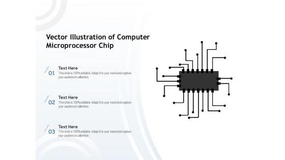 Vector Illustration Of Computer Microprocessor Chip Ppt PowerPoint Presentation Gallery Introduction