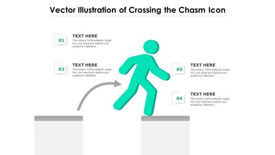 Vector Illustration Of Crossing The Chasm Icon Ppt PowerPoint Presentation Icon Pictures PDF